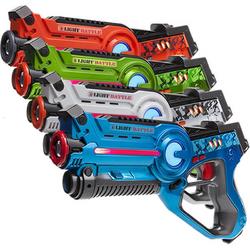 4x Light Battle Active lasergame pistool | Speelgoedpistolen - Groen, Oranje, Blauw en Wit